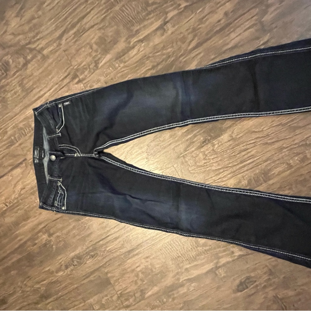 Dark Blue Denim Jeans SILVER